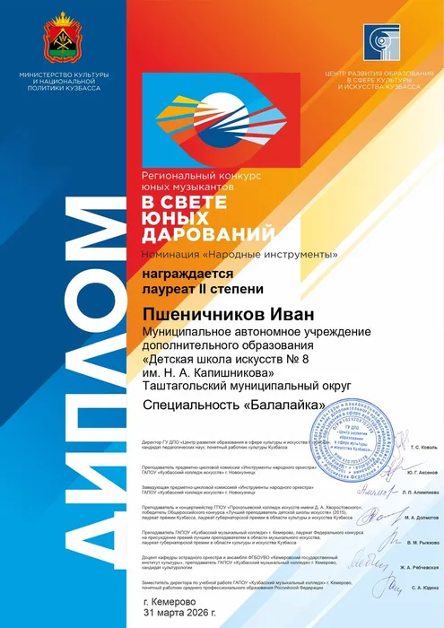 Диплом победителя. Балалайка, домра (31)